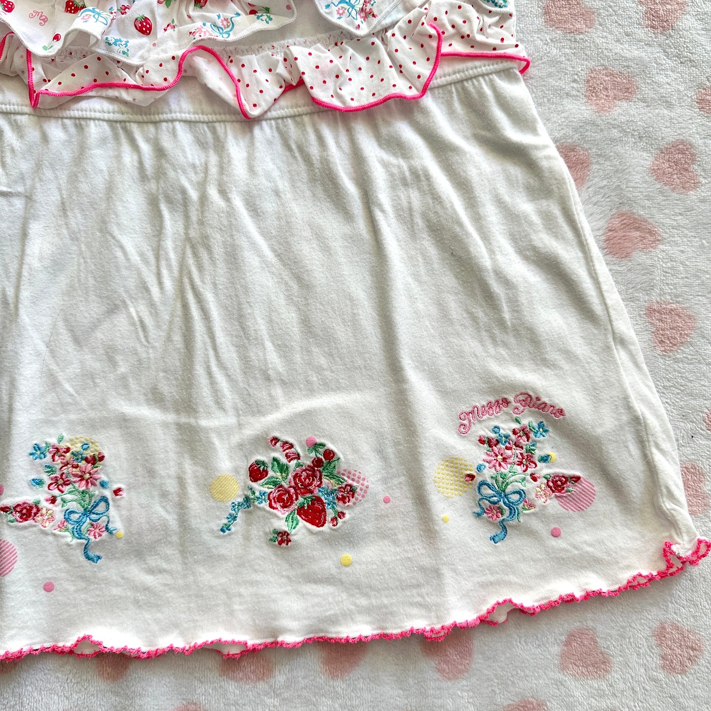 mezzo piano strawberry ruffle gingham tank ☆🍓