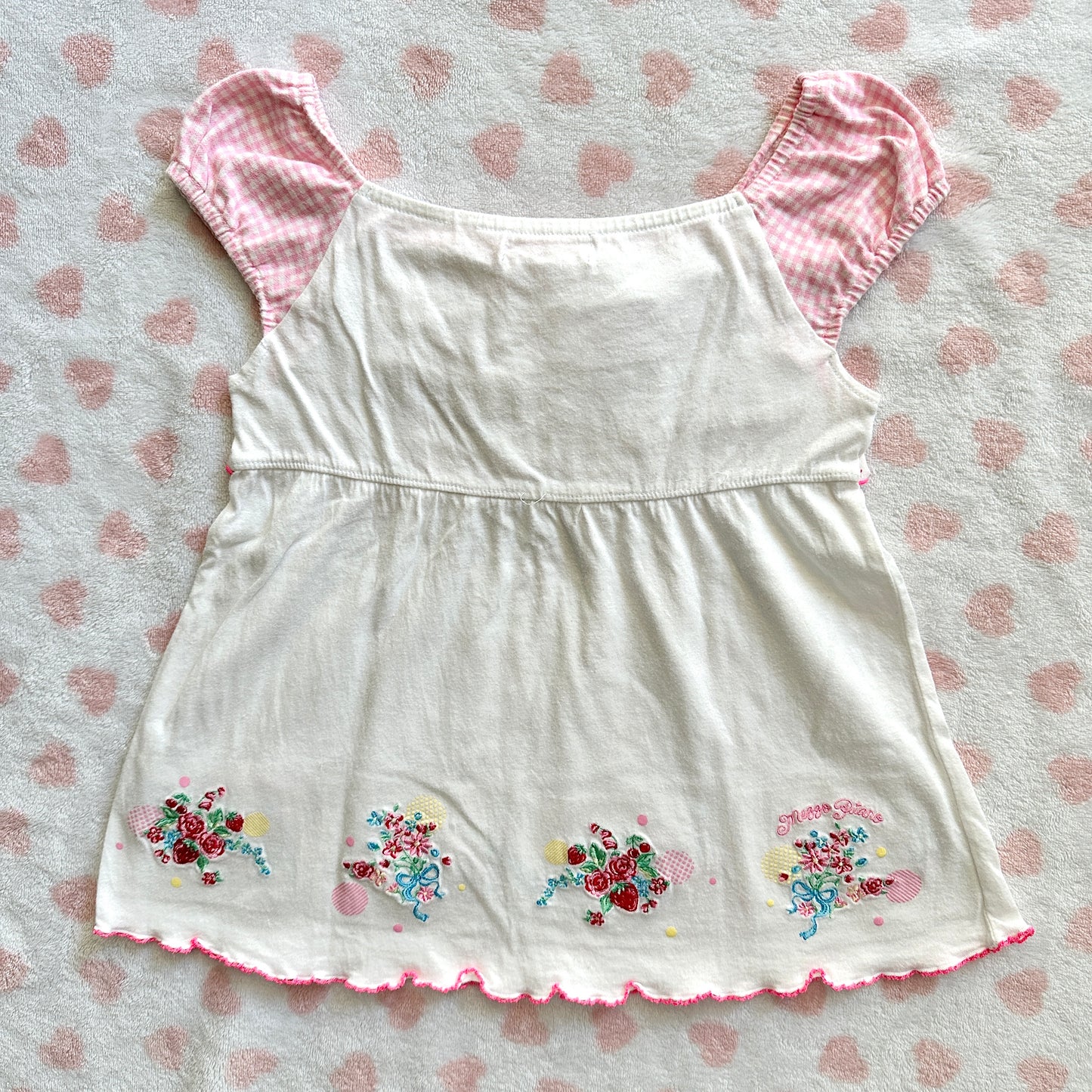 mezzo piano strawberry ruffle gingham tank ☆🍓