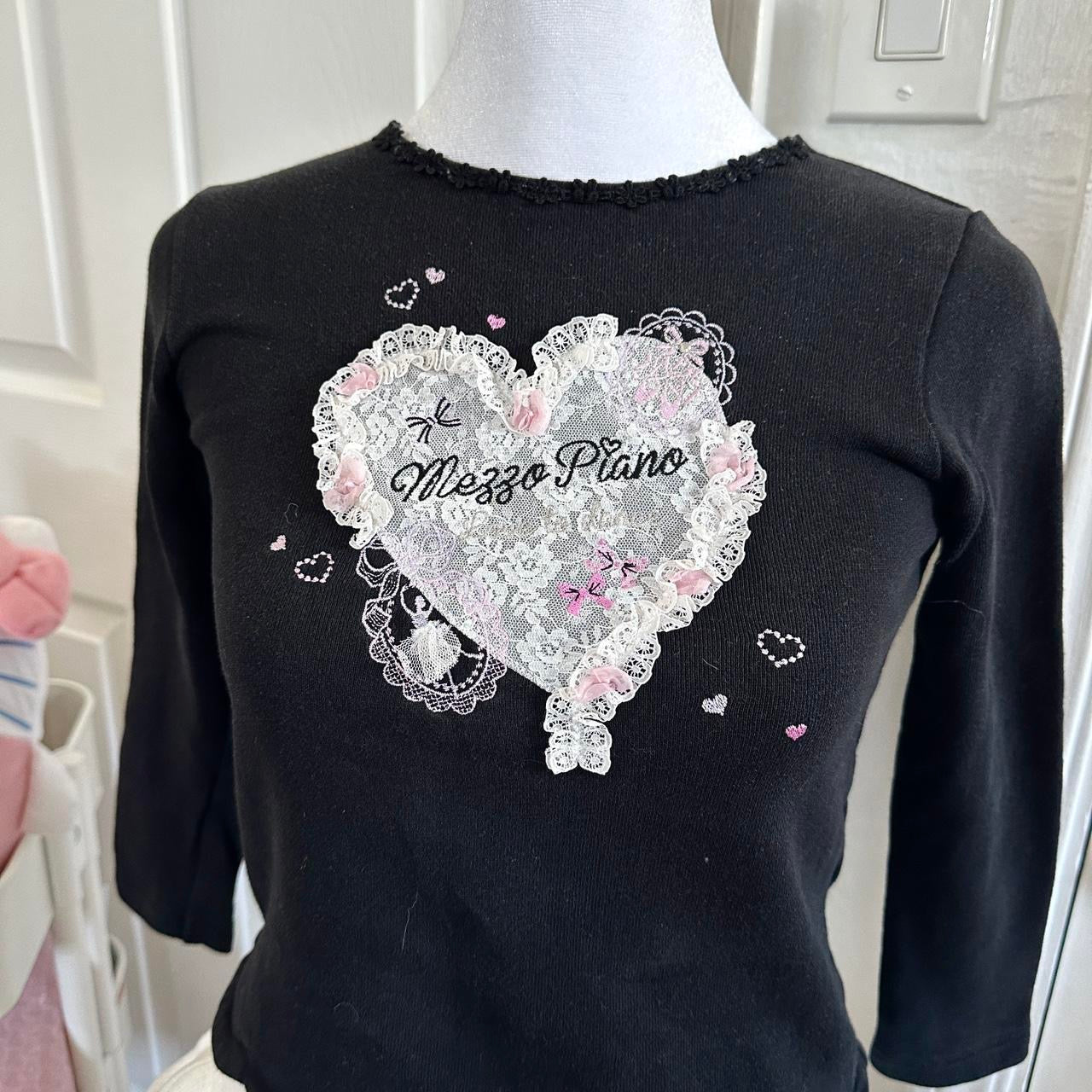 rare mezzo piano lace heart logo longsleeve ♡