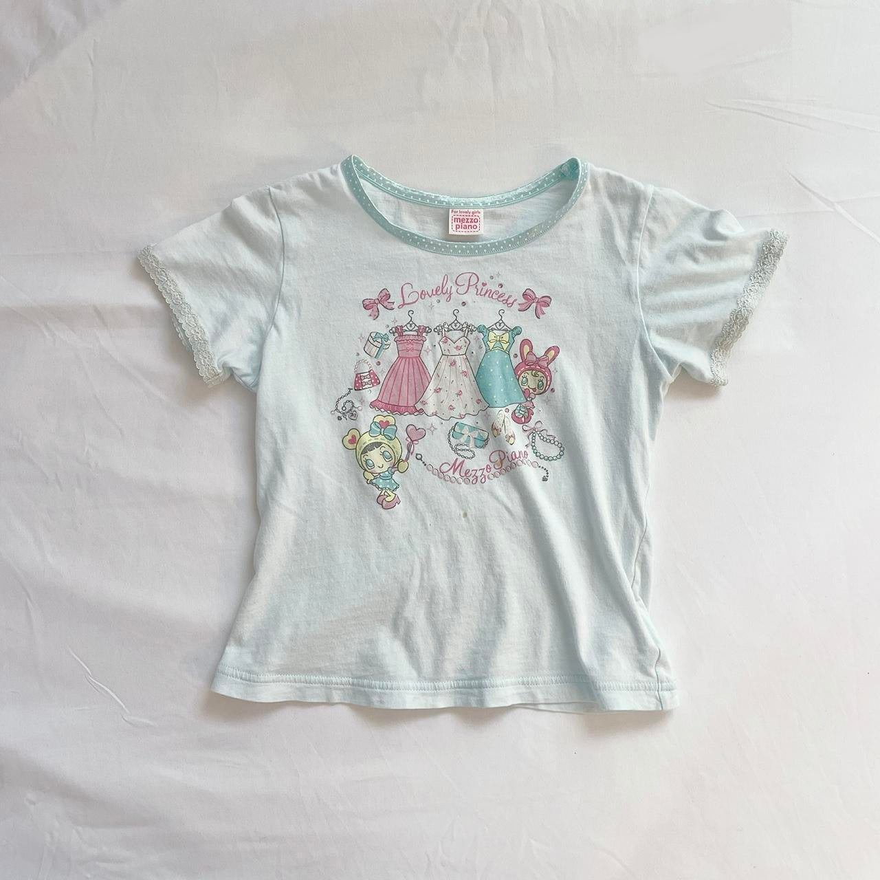 mezzo piano light blue "lovely princess" graphic tee ♡