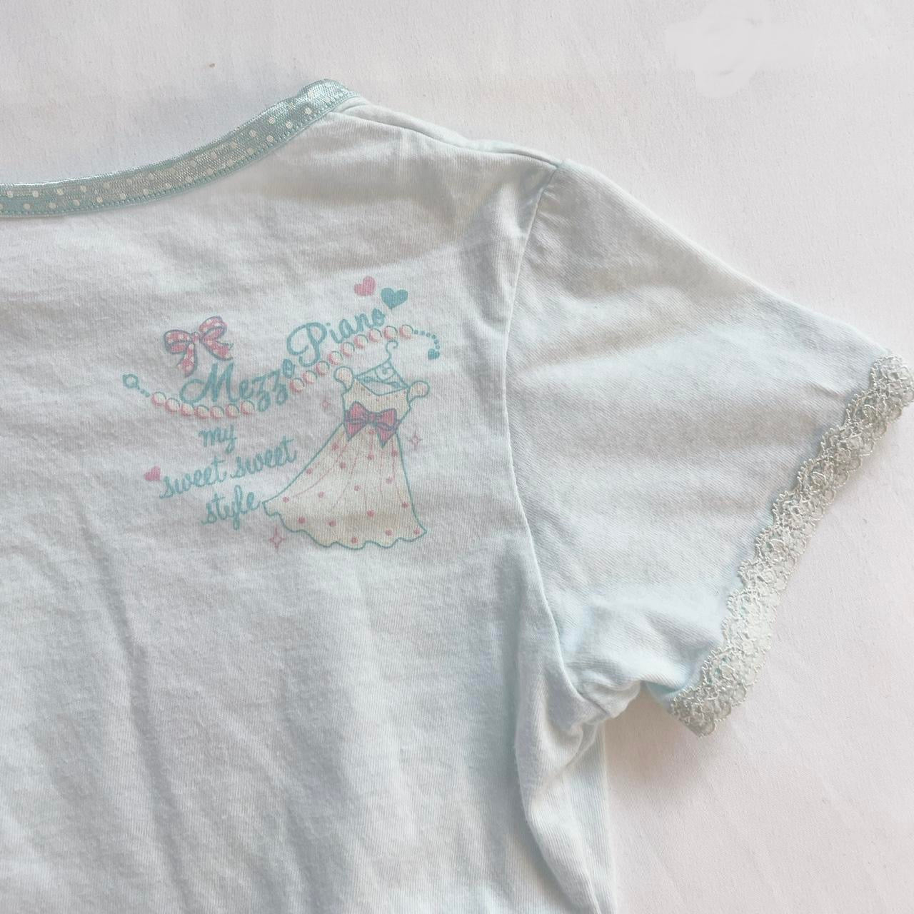 mezzo piano light blue "lovely princess" graphic tee ♡