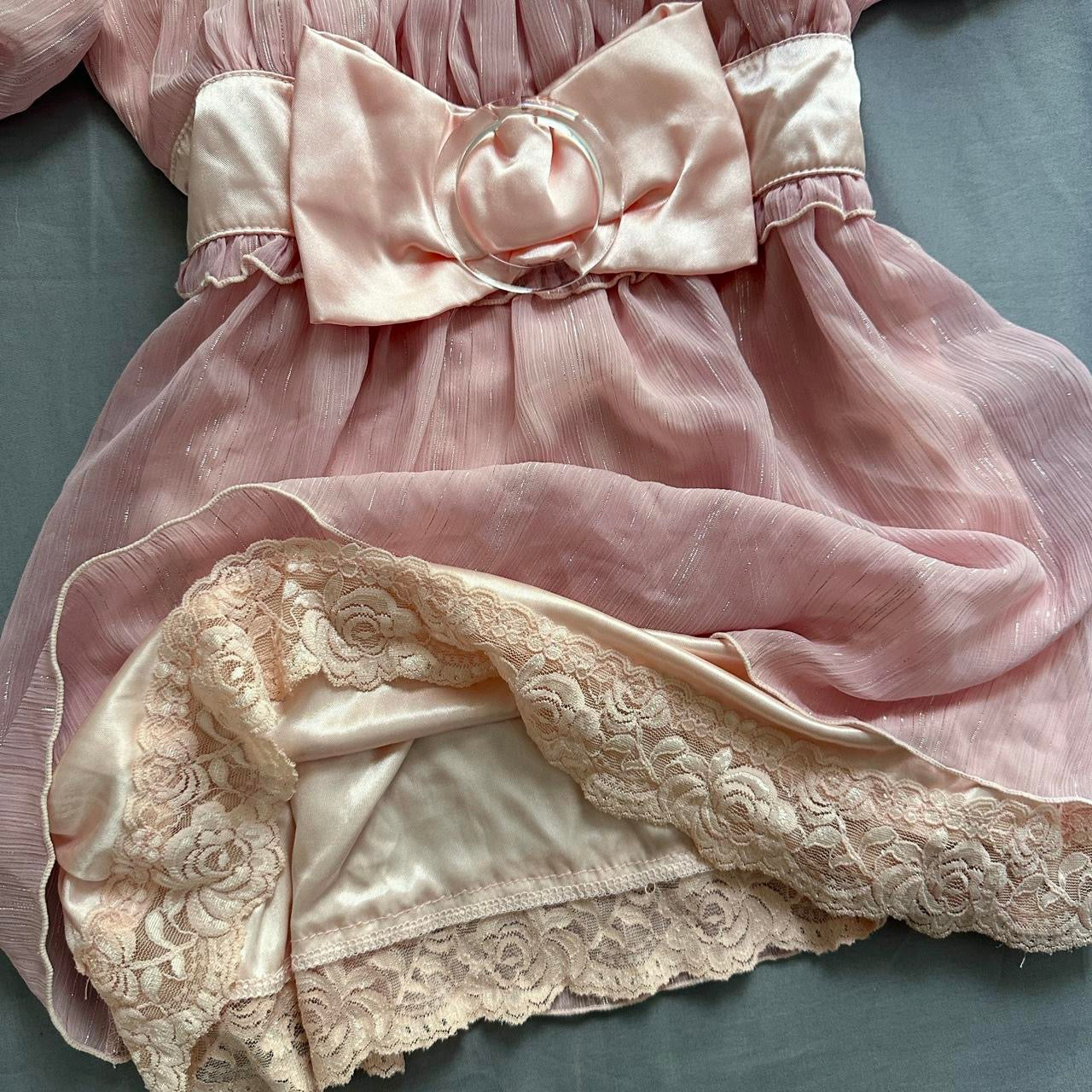 liz lisa pink iridescent babydoll ribbon blouse top ♡