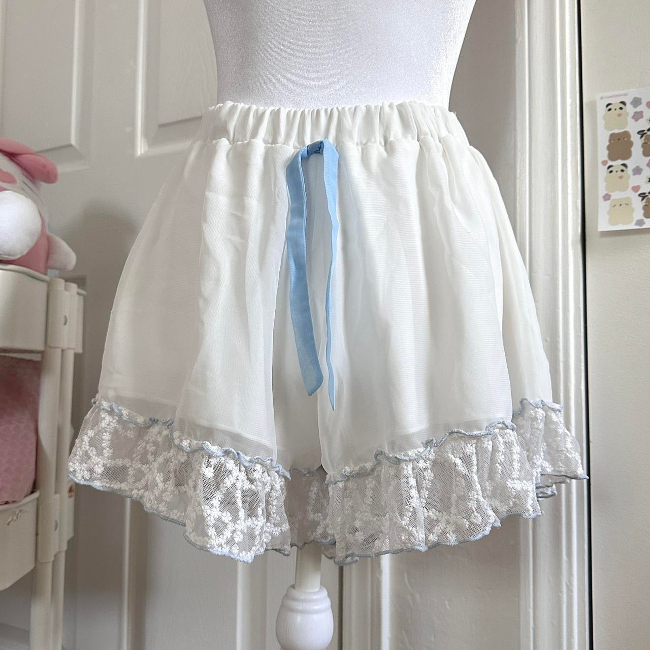 japanese babydoll cloud lace camisole & shorts set ♡