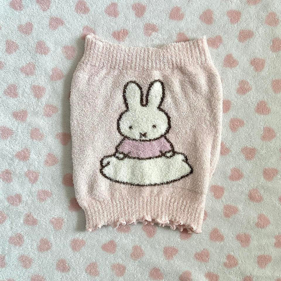 pink miffy fluffy tube top