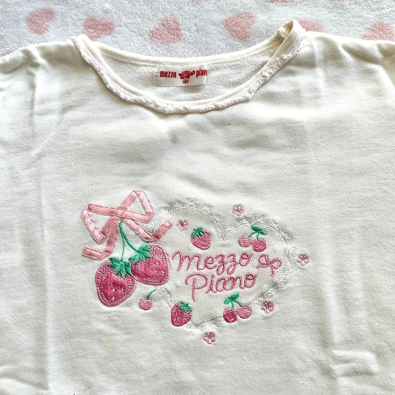 mezzo piano lovely strawberry pattern longsleeve ☆