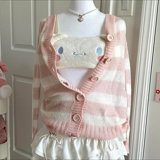 cinnamoroll character fluzzy padded bra top ☆