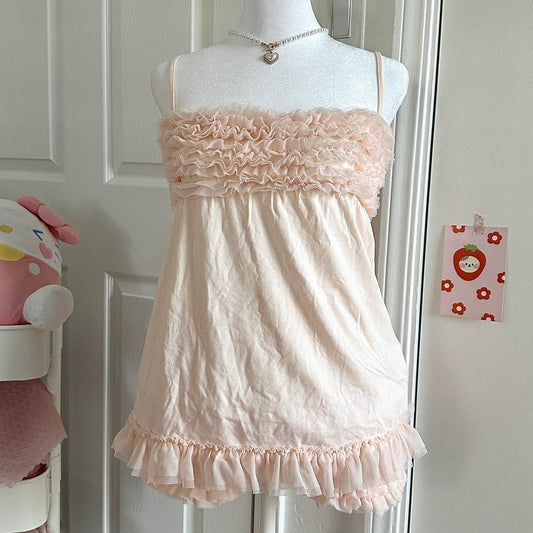 gelato pique pink ruffled camisole ☆