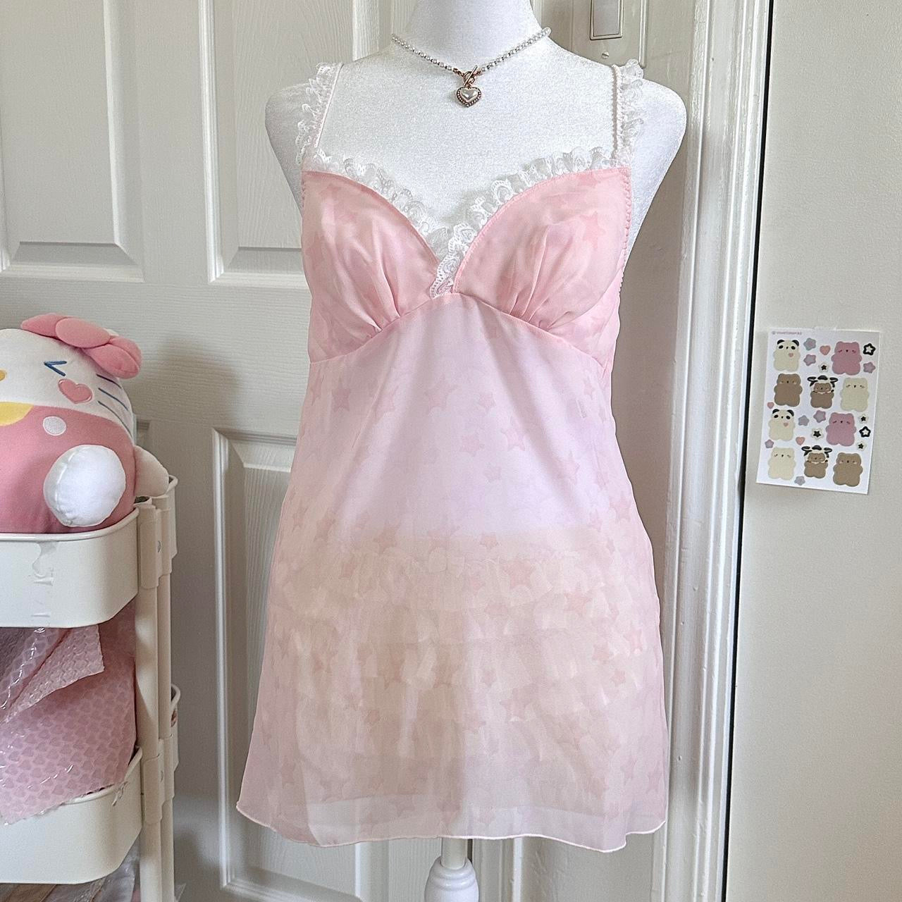 japanese little twin stars light pink camisole ☆