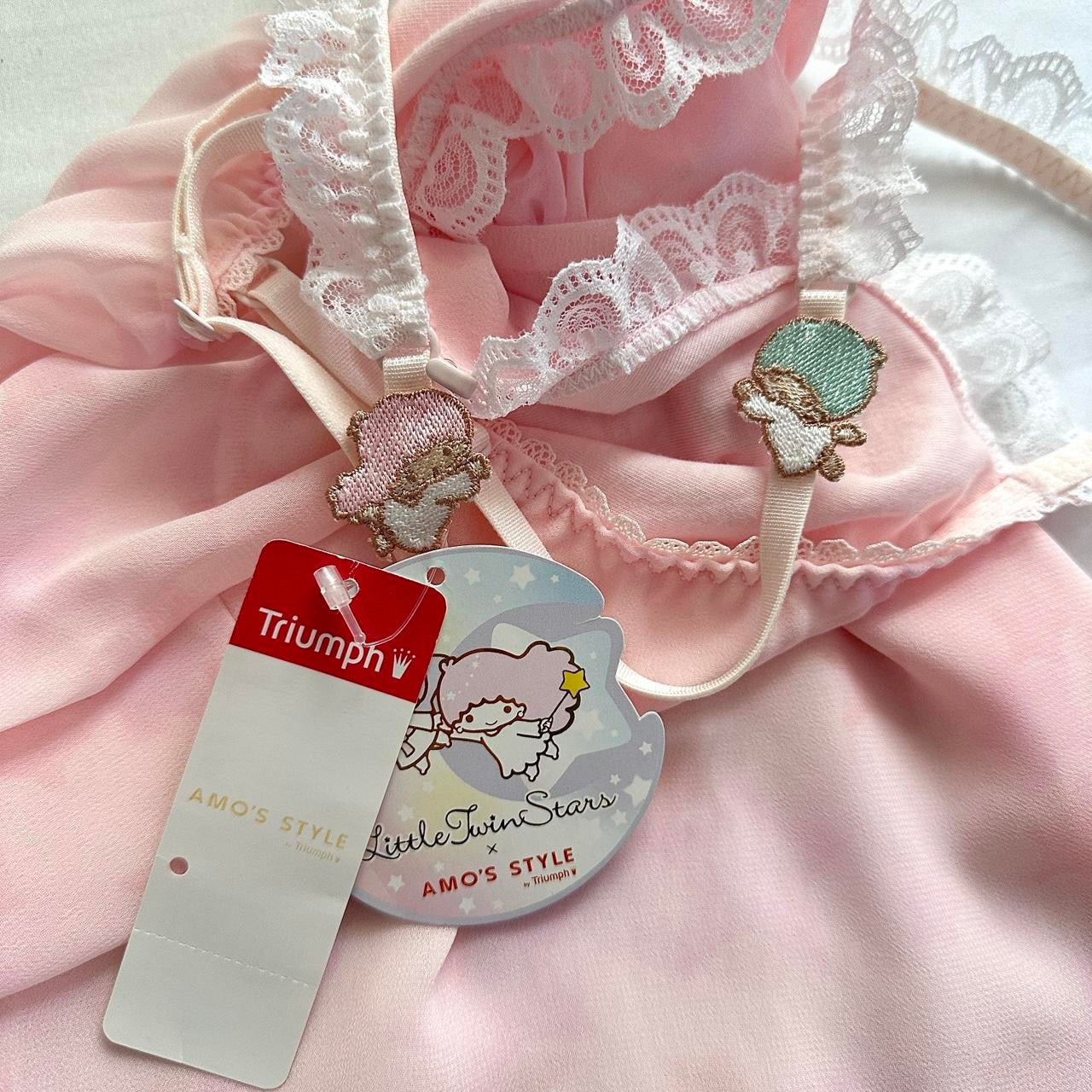 japanese little twin stars light pink camisole ☆