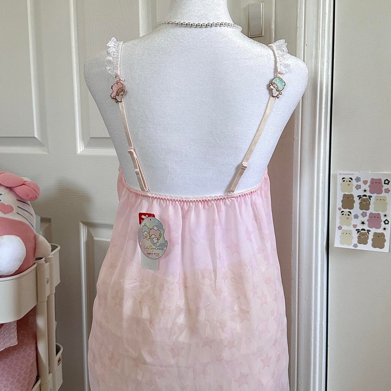 japanese little twin stars light pink camisole ☆