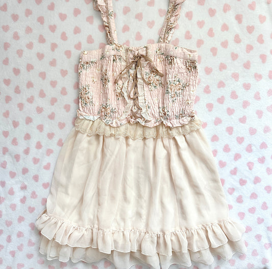 floral fairy tiered sleeveless dress ⋆ ˚｡⋆୨୧˚