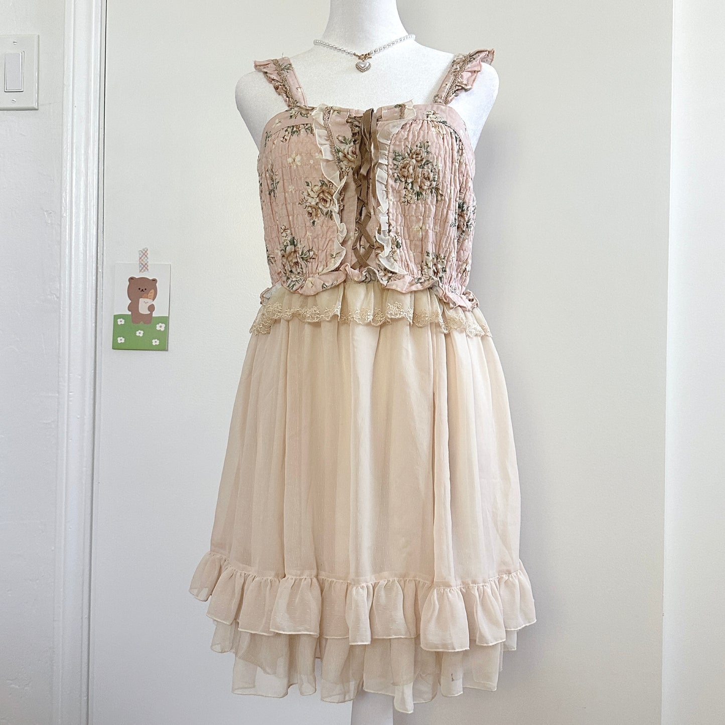 floral fairy tiered sleeveless dress ⋆ ˚｡⋆୨୧˚