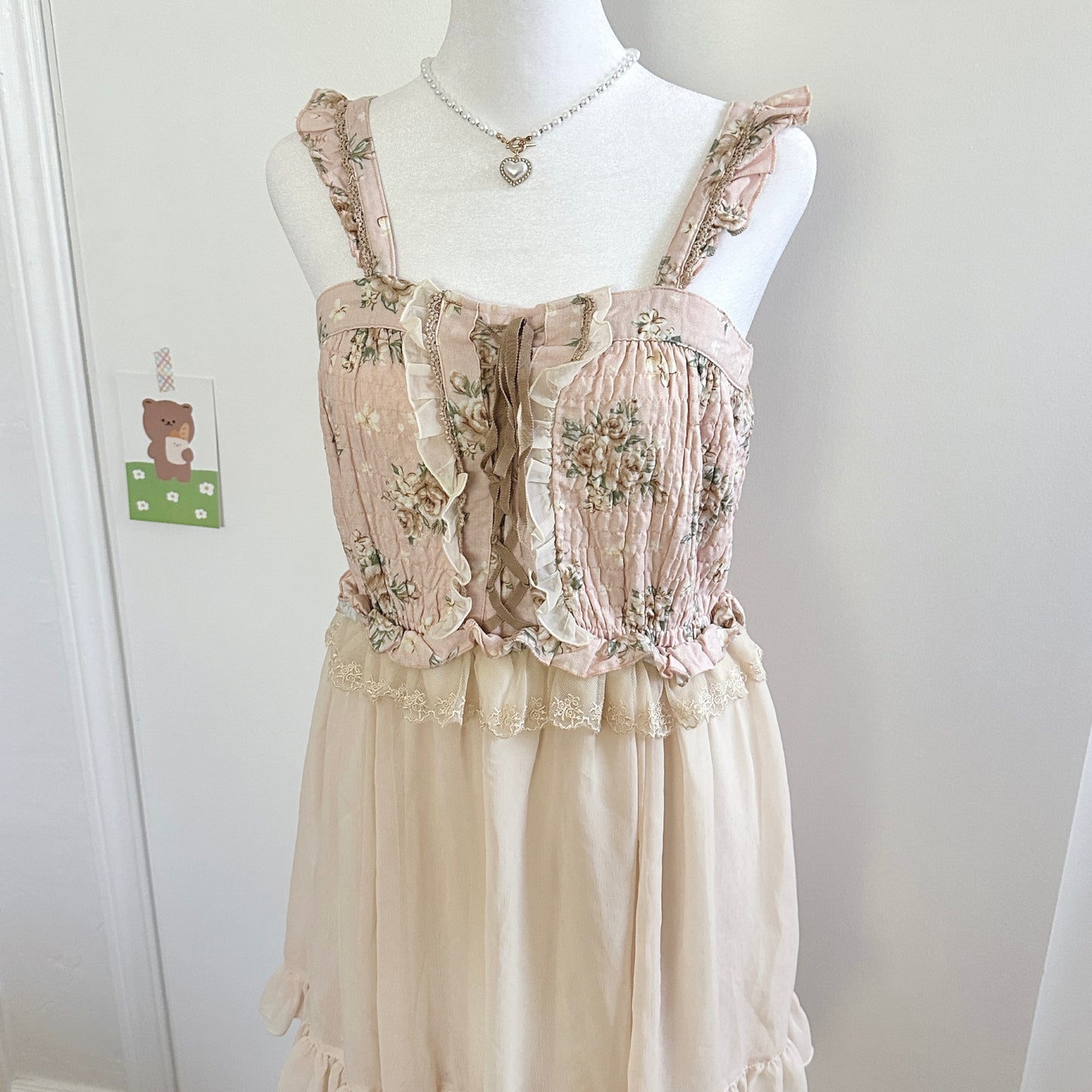 floral fairy tiered sleeveless dress ⋆ ˚｡⋆୨୧˚