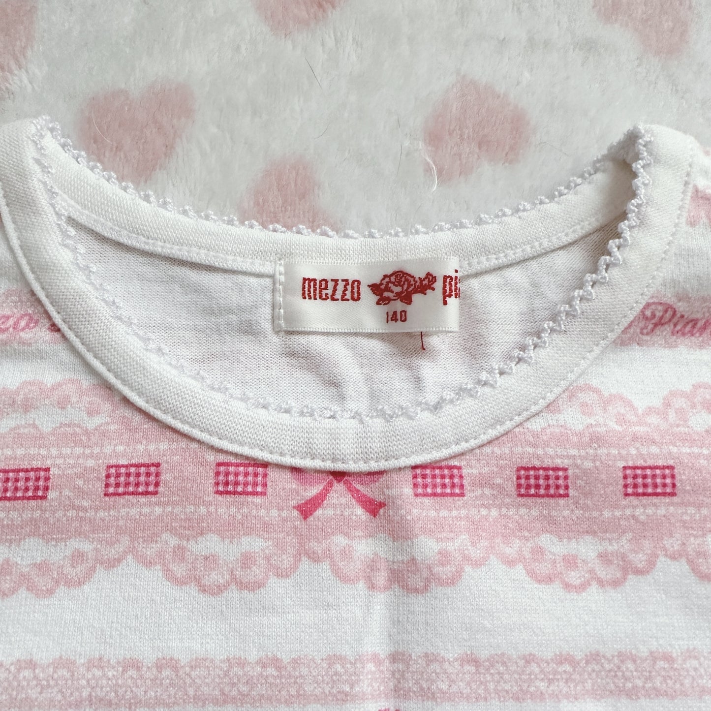 mezzo piano strawberry ribbon patterned longsleeve 🍓⋆ ˚｡⋆୨୧˚