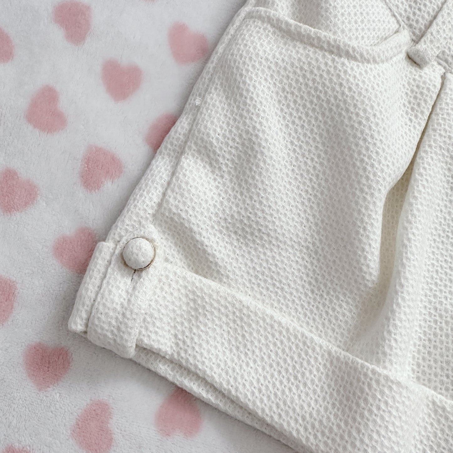 tralala white corduroy button shorts ⋆ ˚｡⋆୨୧˚