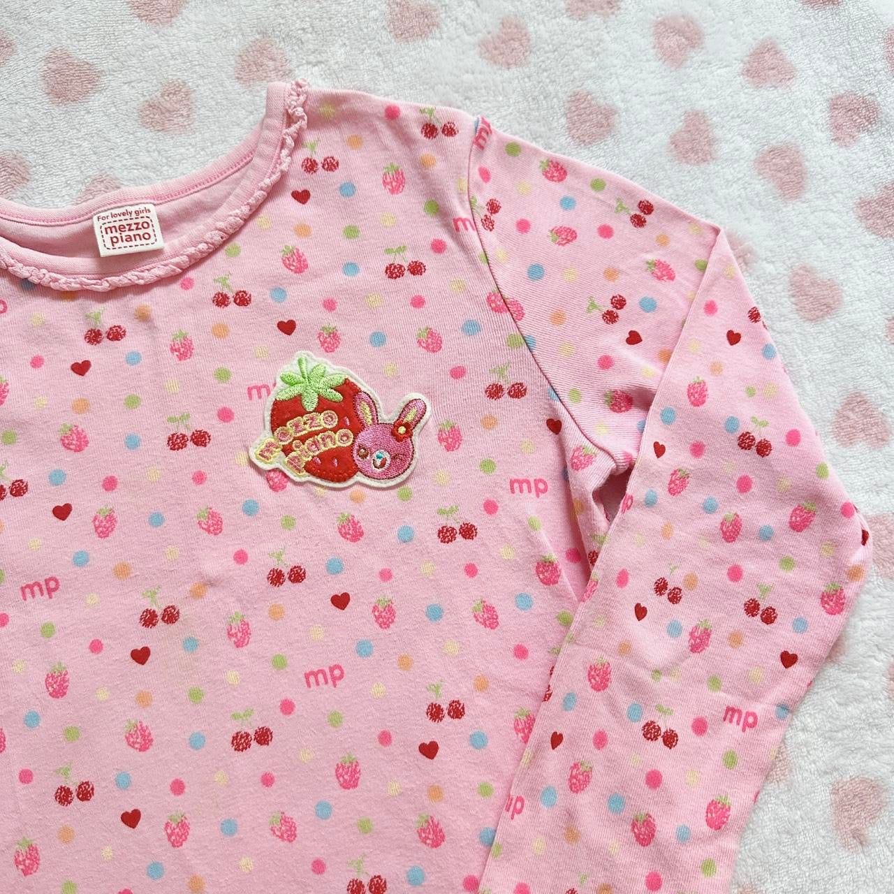 mezzo piano pink patterned long sleeve ⋆ ˚｡⋆୨୧˚