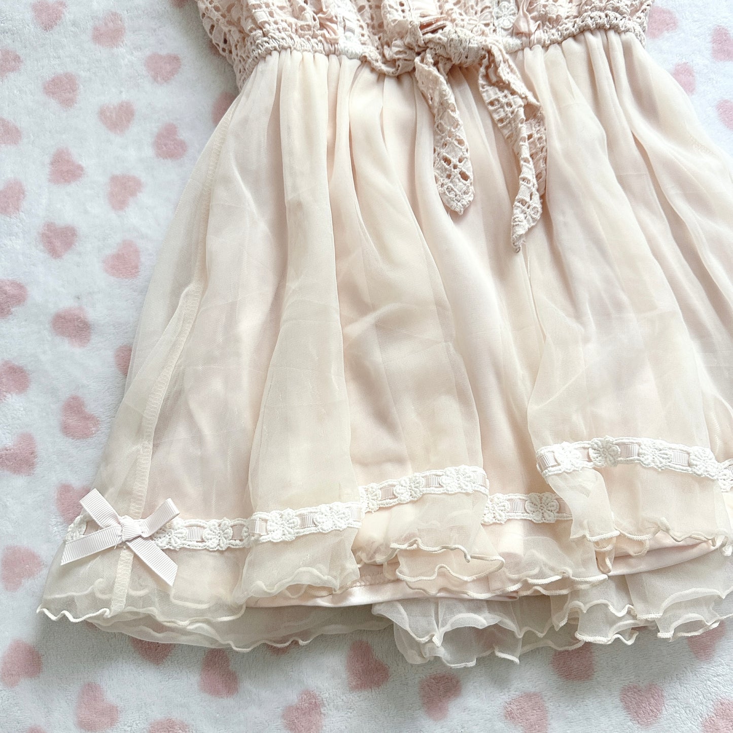 liz lisa light pink lace collar mini dress🍦⋆ ˚｡⋆୨୧˚